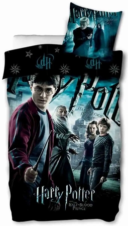 Harry Potter sengetøj - 140x200 cm - Harry potter og Dumbledore sengesæt - 2 i 1 design - 100% bomuld